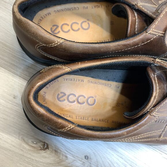Ecco Helsinki Men’s Brown Leather Lace Up Shoes EUR 46 US 12-12.5 Retail $150 main image 11
